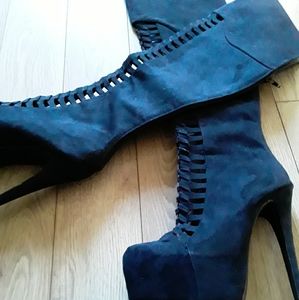 Black Thigh High Boot